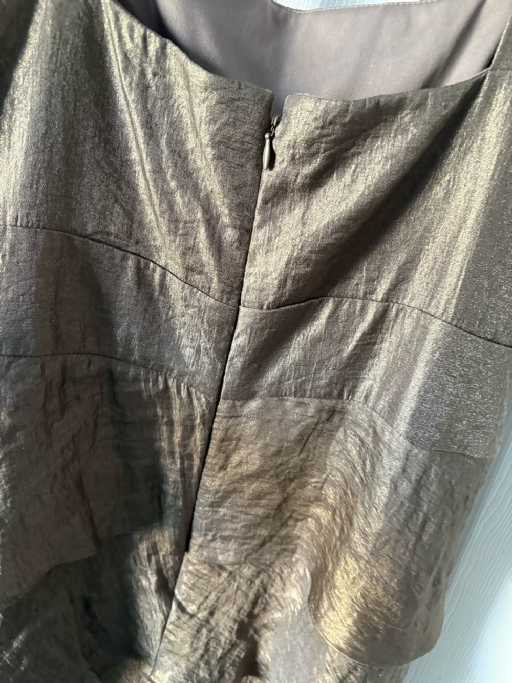 R&M Richards size 14 layered Tiered Evening maxi Dress Embroidered Waist one pc - Picture 9 of 10